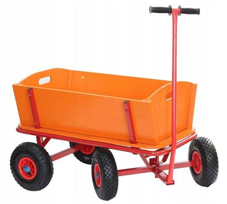 BEDREW Wózek ogrodowy transportowy przyczepka z dyszlem bez plandeki (udźwig: 350 kg, wymiary platformy: 80x45 cm) 18677156